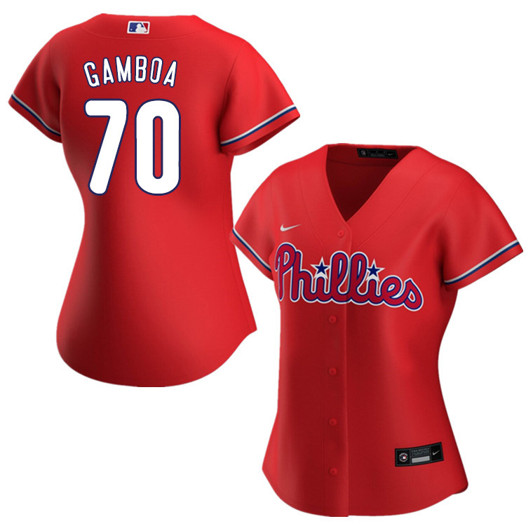 Nike Women #70 Arquimedes Gamboa Philadelphia Phillies Baseball Jerseys Sale-Red